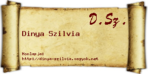 Dinya Szilvia névjegykártya