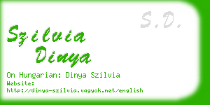 szilvia dinya business card